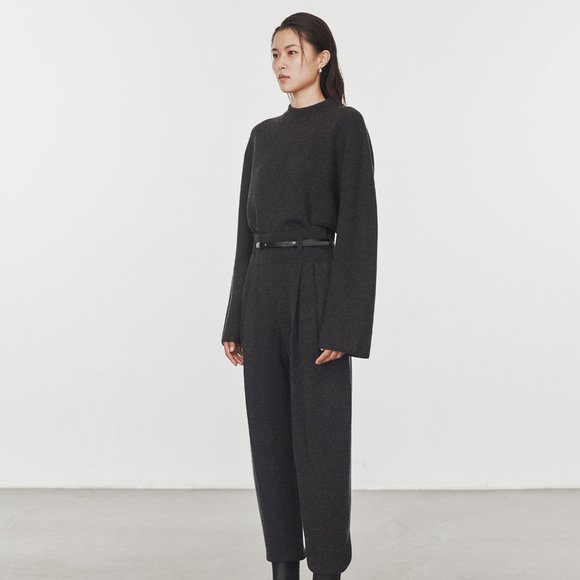 CHICJOC Women 100% Cashmere Knit Loose-Fit Sweater in dark grey size 36 - Picture 13 of 15